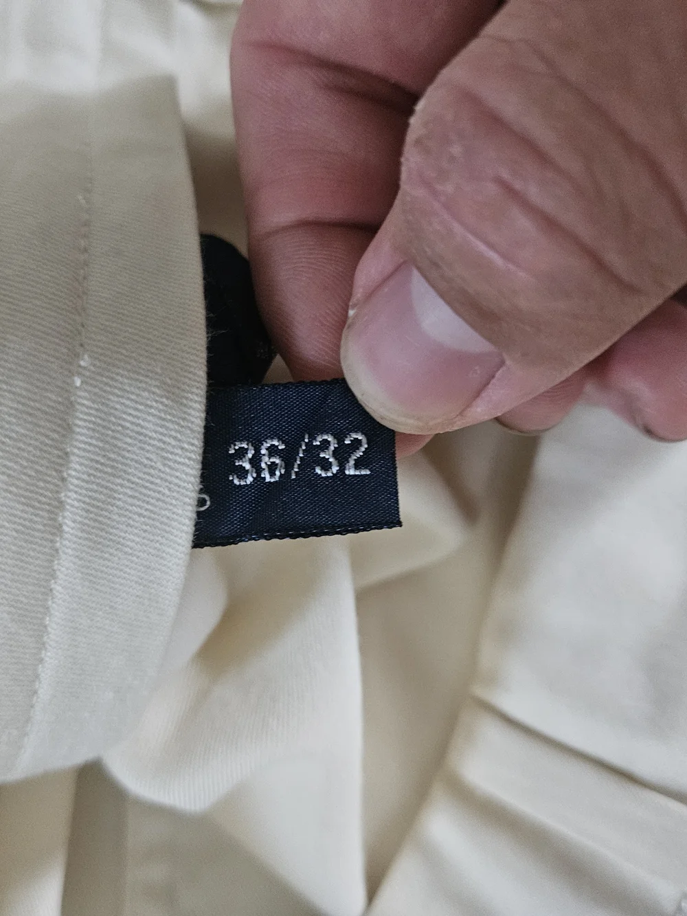 Vintage Polo Ralph Lauren Cream Silk Cotton Pleated Men's Dress Pants 36x32